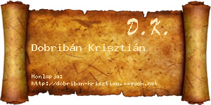 Dobribán Krisztián névjegykártya
